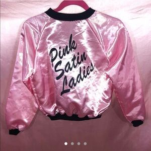 ❌SOLD❌ PINK SATIN LADIES BOMBER JACKET